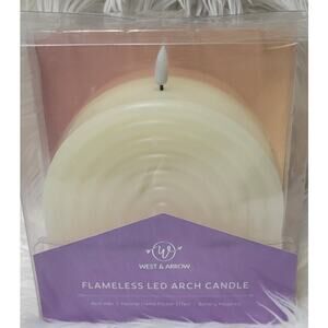 Teen 7" Flameless Arch Candle White - West & Arrow